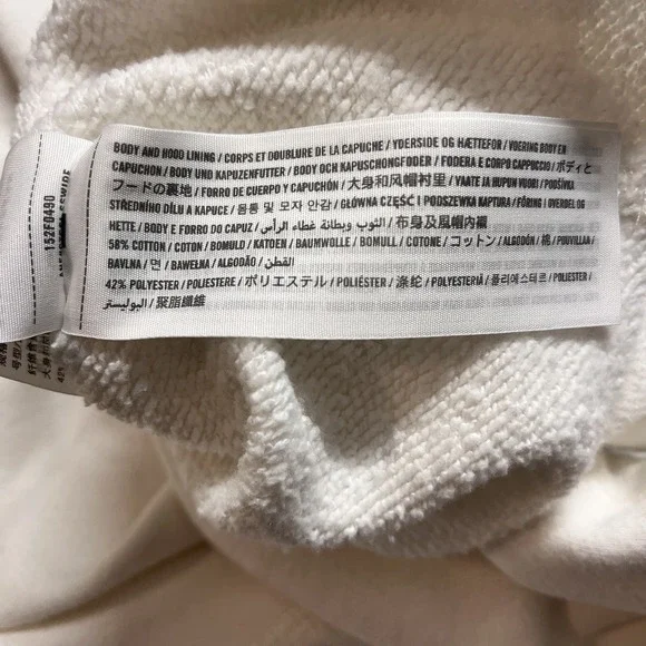 Abercrombie & Fitch Y2K Quarter Zip Jacket Cozy White Women's Medium Long Sleeve - Picture 6 of 10